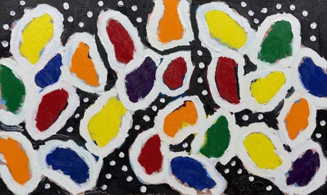 'But What Do You Really Think?', 2025 oil 68cm x 40cm