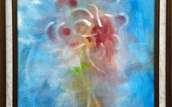 'Perhaps A Rose', 2025 oil 60cm x 42cm