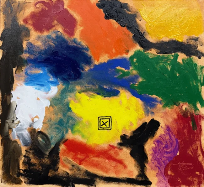 'You Are Here', 2026 oil 52cm x 48cm