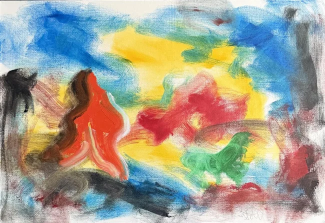 'Never Mind The Fat Lady', 2026 oil 65.5cm x 44.5cm